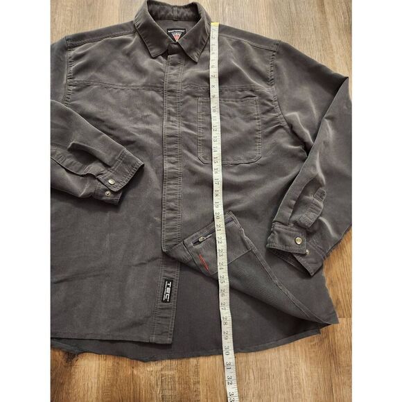 ScotteVest TEC Shirt Mens Large Grey snap Button Up Multi Pocket Cargo READ** - Picture 6 of 13